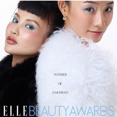 Hình ảnh Trà My và Bùi Tường Vân trong photoshoot của ELLE Beauty Awards 2025.