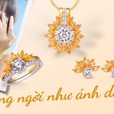 bộ sưu tập trang sức pnj hoa hướng dương