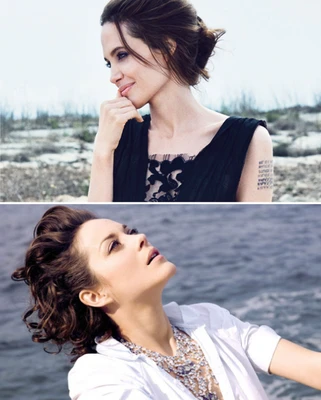 5 điểm giống nhau giữa Angelina Jolie và Marion Cotillard