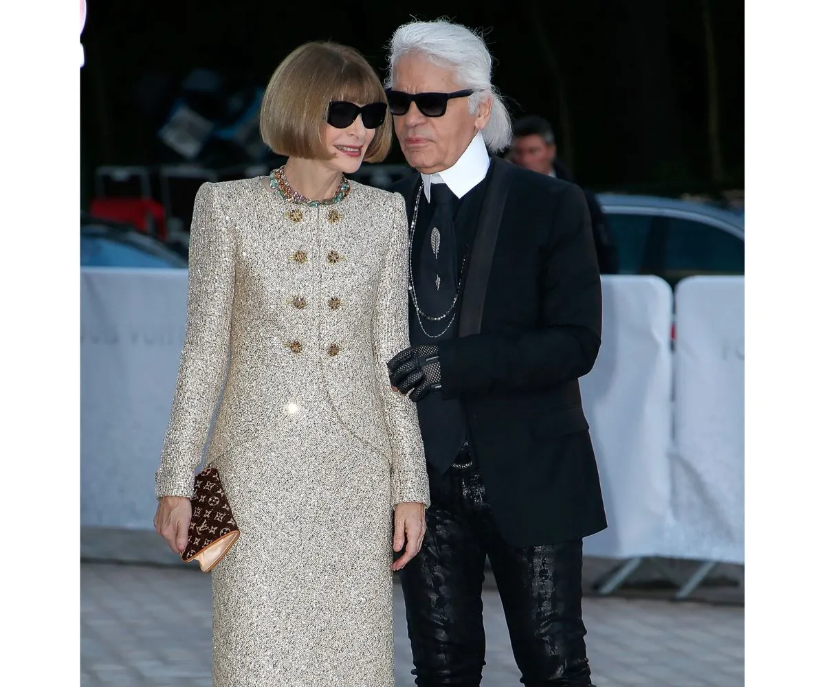 Anna Wintour tóc bob tại lễ khai trương Fondation Louis Vuitton, tháng 10/2014.