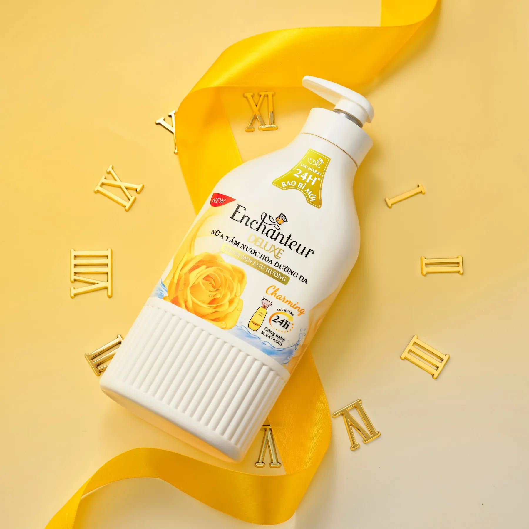 Dòng sữa tắm Enchanteur Deluxe Charming mang những trải nghiệm mùi hương tinh tế của nước hoa vào nghi thức chăm sóc da đơn giản mỗi ngày. (Ảnh: Enchanteur)