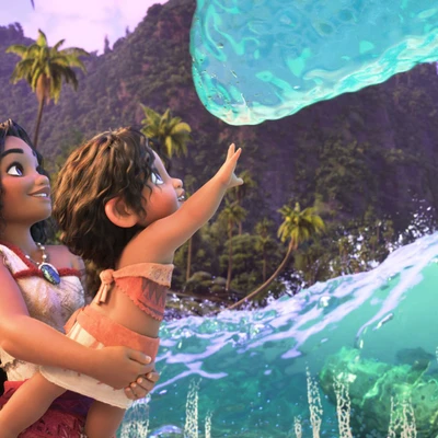 Moana vui đùa cùng em bé trong trailer Moana 2