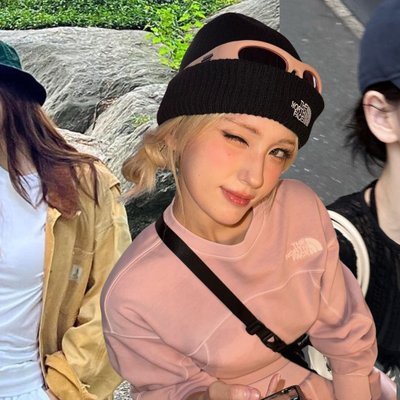 Krystal, Karina và Somi với ba kiểu tóc khác nhau khi diện với các loại mũ