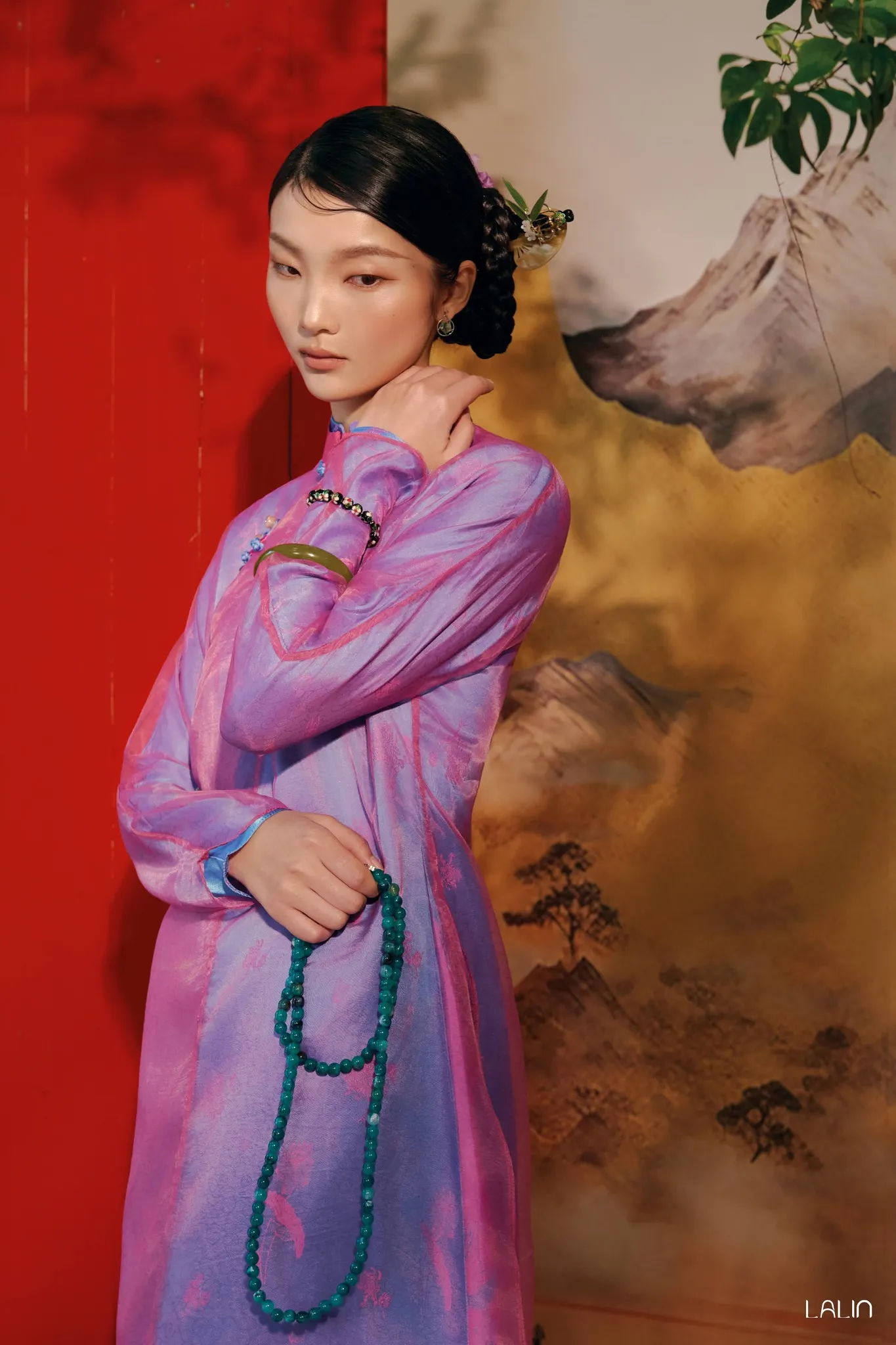 BST áo dài Tết LALIN