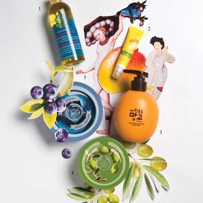 1.Dầu dưỡng thể & massage Spa Wisdom™ THE BODY SHOP 550.000 VNĐ 2. Dưỡng môi chiết xuất bơ hạt xoài THEFACESHOP 179.000 VNĐ 3. Sữa dưỡng thể hương xoài THEFACESHOP 429.000 VNĐ 4. Bơ dưỡng thể olive THE BODY SHOP 439.000 VNĐ 5. Bơ dưỡng thể việt quất THE BODY SHOP 449.000 VNĐ