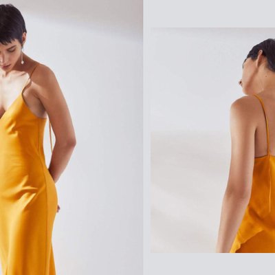 mặc đẹp với slip dress vàng kowtow