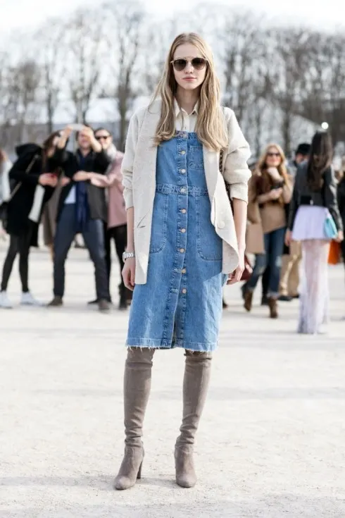 Cách phối đồ với Overall Dress