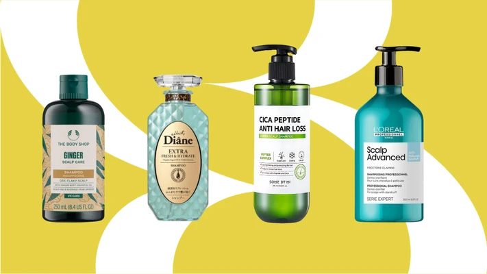 dầu gội trị nấm da đầu từ The Body Shop, Moist Diane,Some by Mi và L'Oreal Professionale