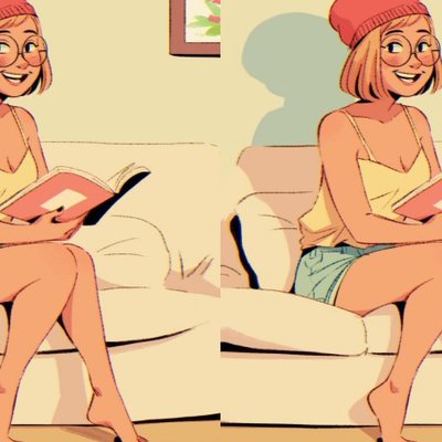 hai cô gái đội nón beanie đang đọc báo