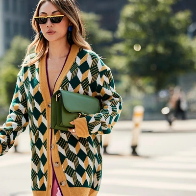 cardigan hoạ tiết
