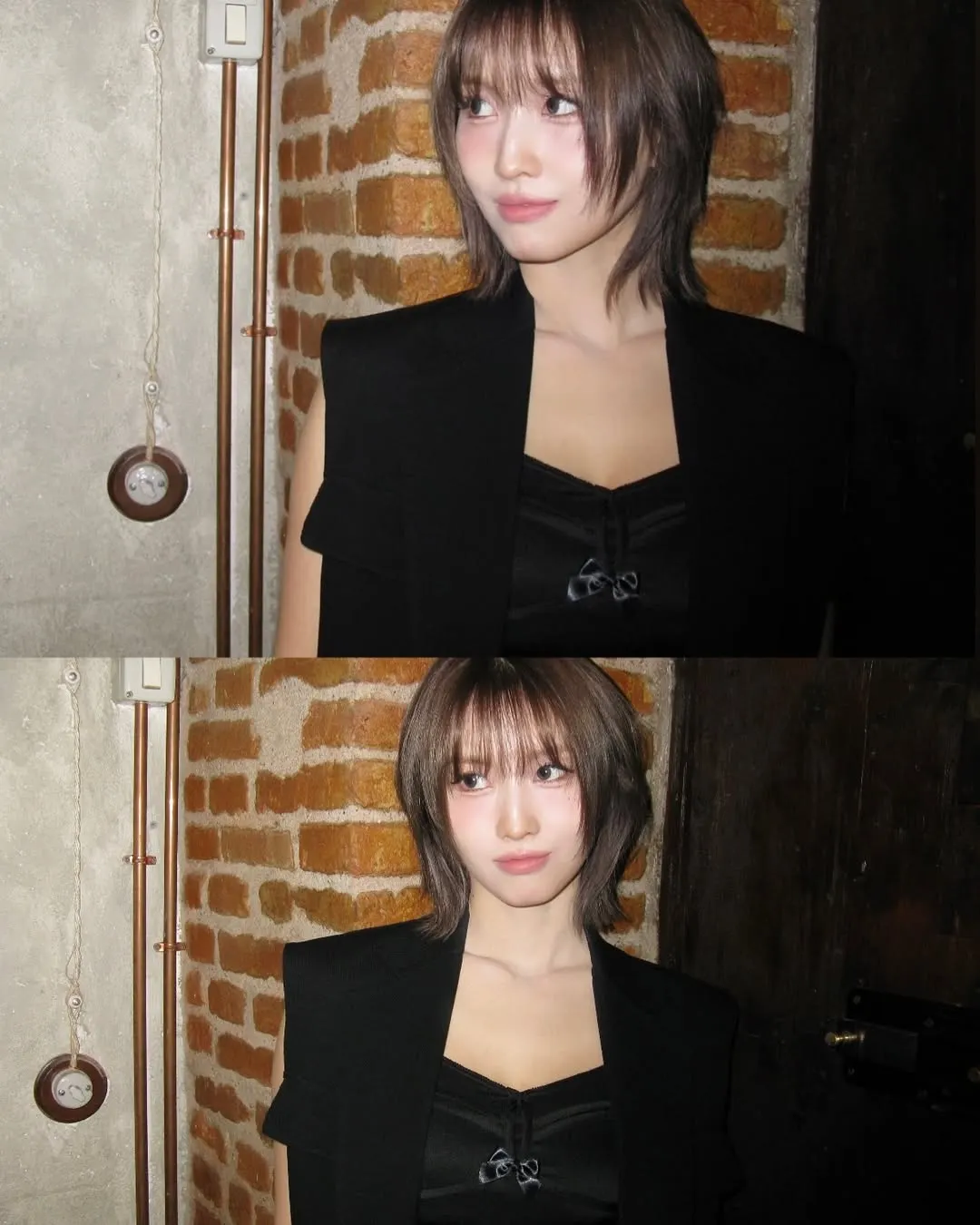 Momo nhuộm tóc nâu mocha ánh khói