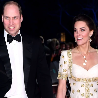 công nương kate middleton và hoàng tử william trên thảm đỏ bafta 2020