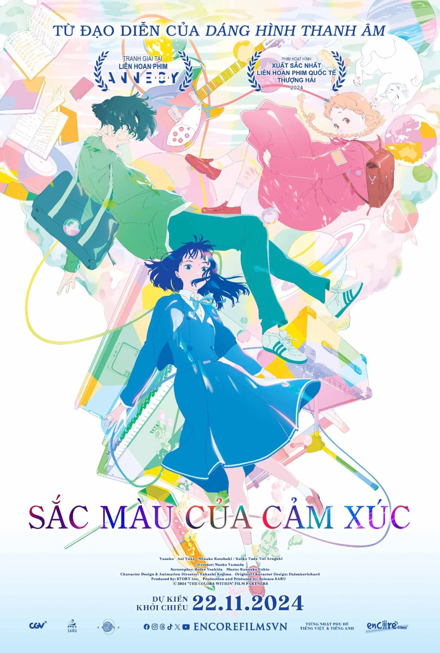 poster phim anime sắc màu của cảm xúc