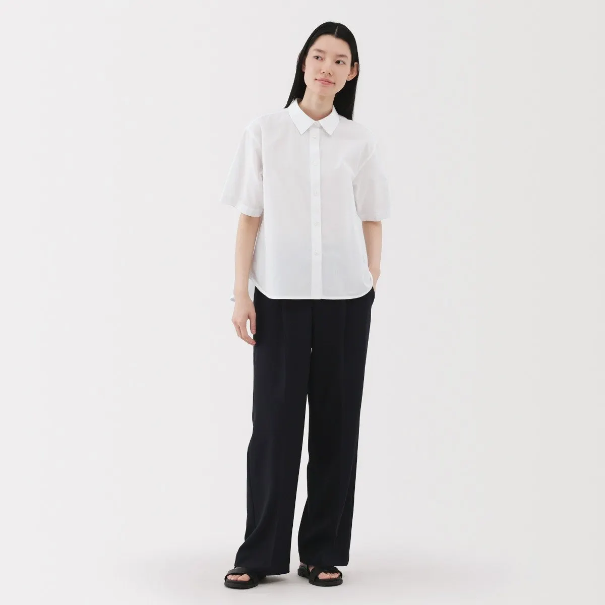 sơ mi tay ngắn muji