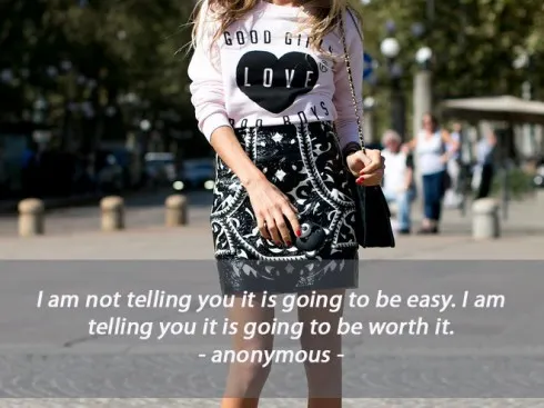 I am not telling you it is going to be easy ...