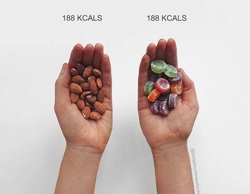 Bất ngờ trước sự so sánh khác nhau giữa thức ăn có lợi và có hại