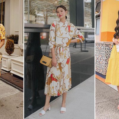 Xu hướng đầm dài qua gối cổ điển
