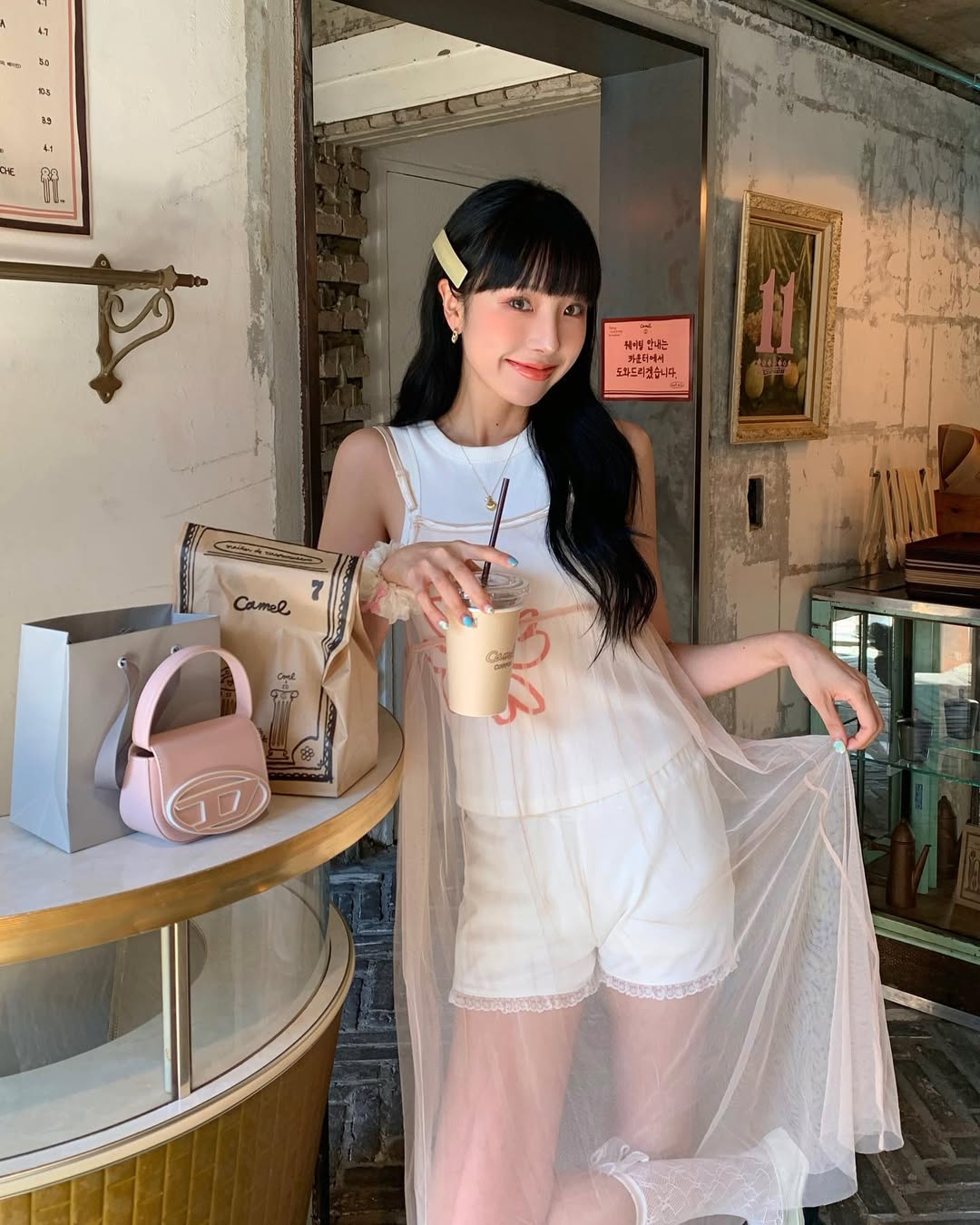 jjinii_ váy babydoll xuyên thấu