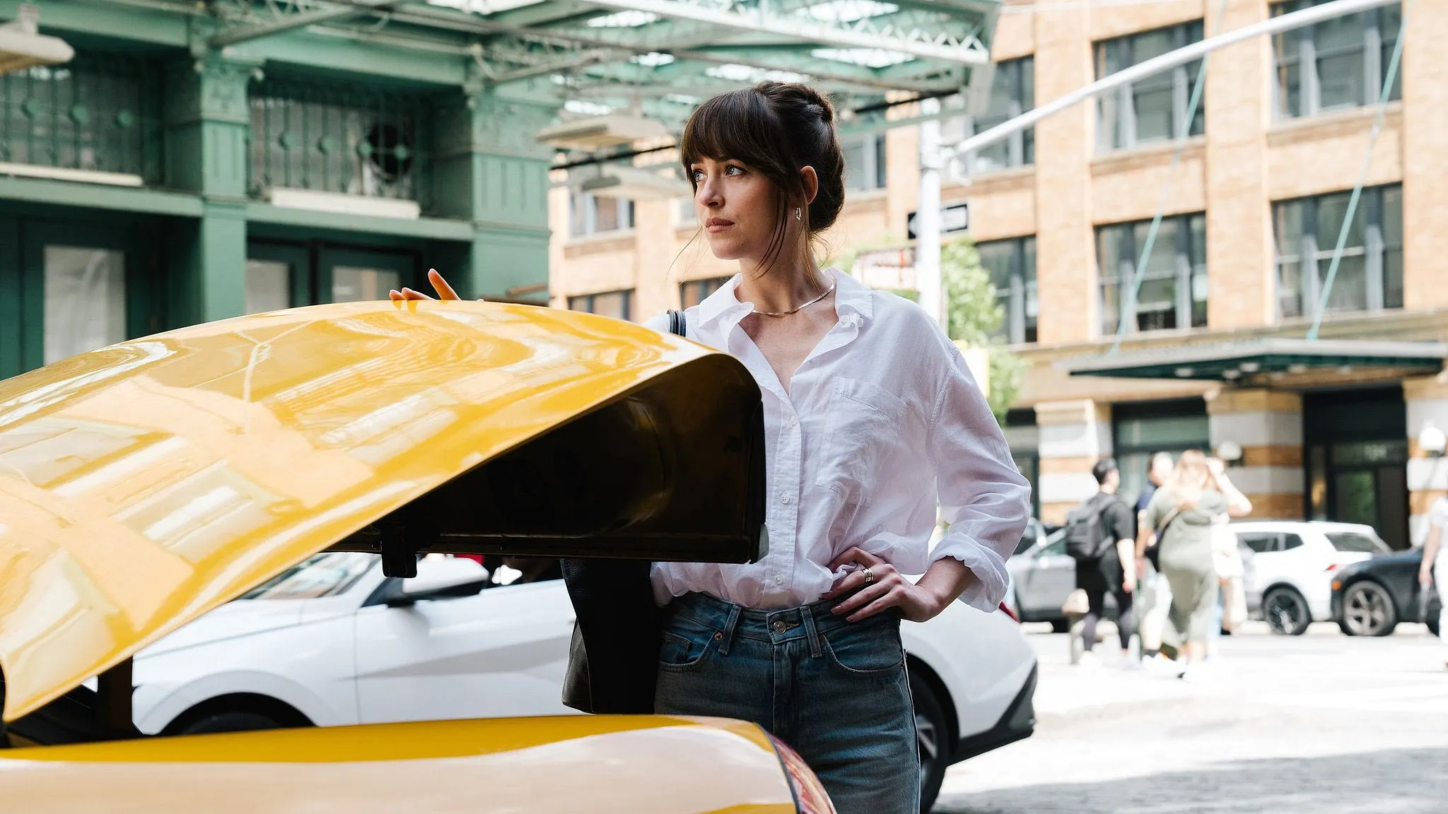 Dakota Johnson as Lucy in Materialists