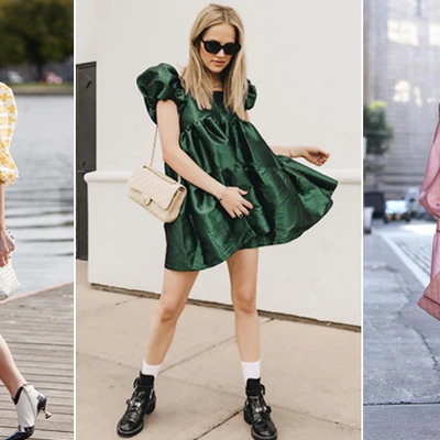 mặc đẹp với babydoll màu xanh lá vàng hồng