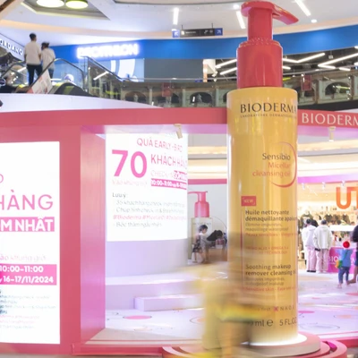 Sự kiện Bioderma tại trung tâm thương mại ra mắt dầu tẩy trang