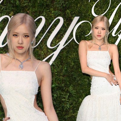 trang phục của Rosé tại triển lãm ở London của Tiffany & Co.