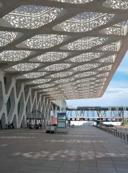 Họa tiết trên mái nhà, sân bay Marrakesh