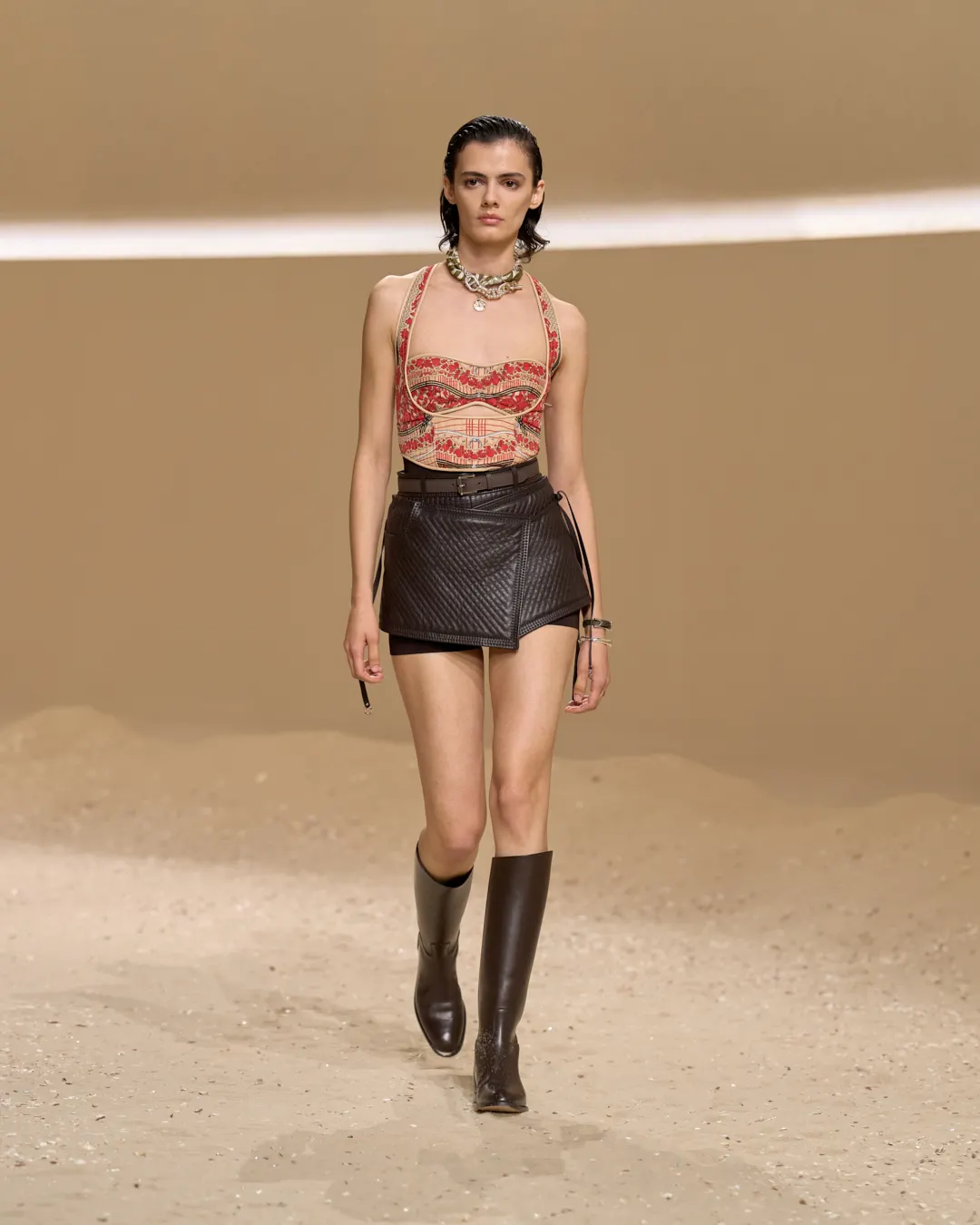 croptop hoạ tiết Hermès