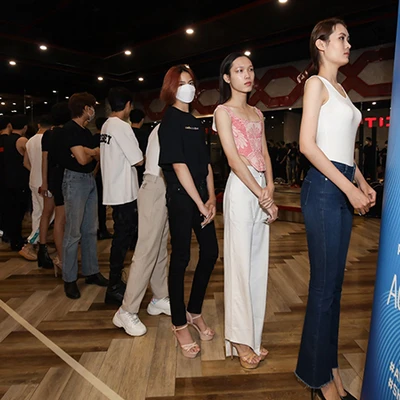 buổi casting ở Aquafina Vietnam International Fashion Week 2021