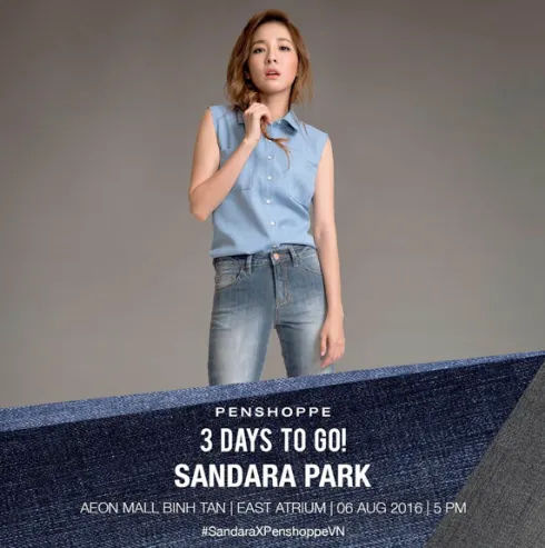 Và điều đặc biệt sắp tới đây Penshoppe lại mang đến bất ngờ lớn cho các bạn trẻ khi mời SANDARA PARK đếnViệt Nam và giao lưu cùng khách hàng của mình.