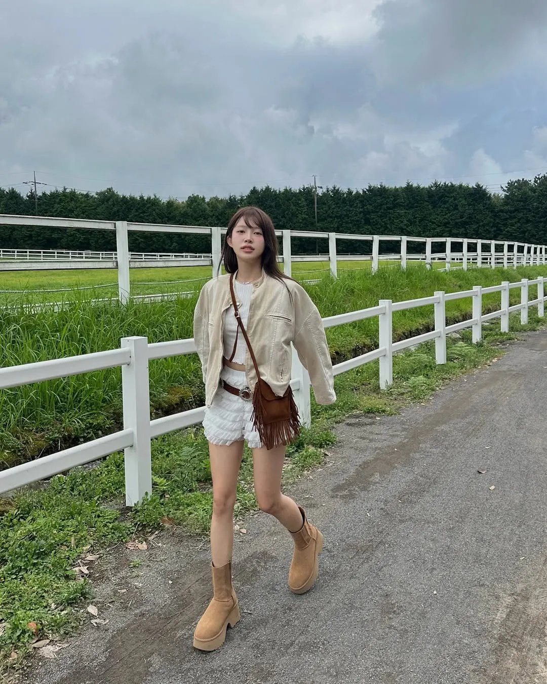 1yeah_silver diện túi đeo chéo tua rua 