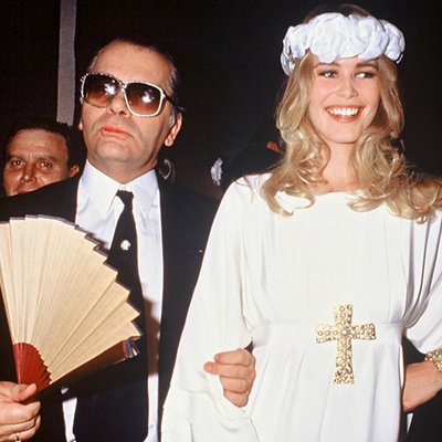 câu nói hay siêu mẫu Claudia Schieffer và Karl Lagerfeld feature