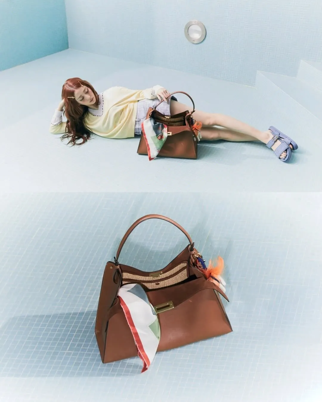 Huh Yunjin trong chiến dịch FENDI Pre-Collection Thu/Đông 2026