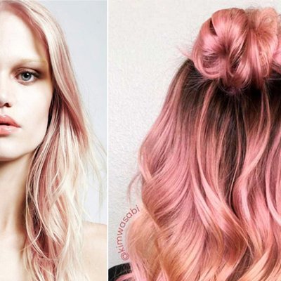 xu hướng màu tóc 2018 rose gold