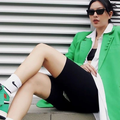 quần biker màu đen