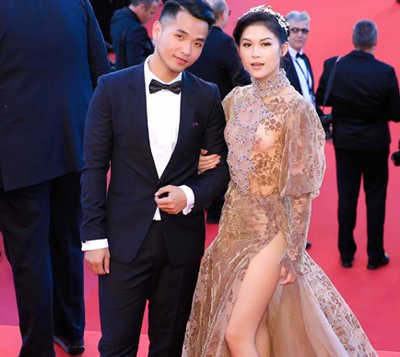 Ngọc Thanh Tâm gợi cảm với đầm haute couture tại Cannes 2017