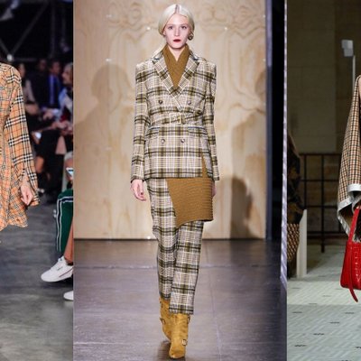 Họa tiết tartan trên sàn diễn Thu - Đông