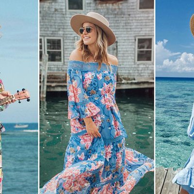 Mặc đẹp với những kiểu váy trễ vai mùa Hè