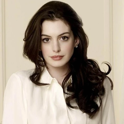 Hình ảnh Anne Hathaway với mái tóc dài khỏe mạnh.