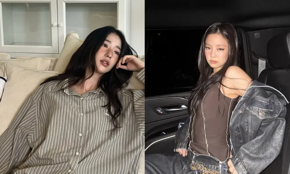Jennie và cô gái mang áo nâu