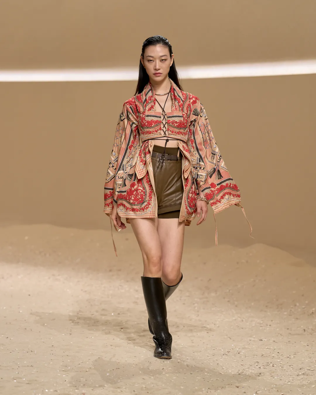 Hermès áo khoác hoạ tiết 