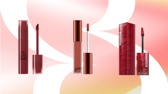 đỏ nâu - son thỏi màu đỏ nâu của thương hiệu 3CE, Bbia và Maybelline