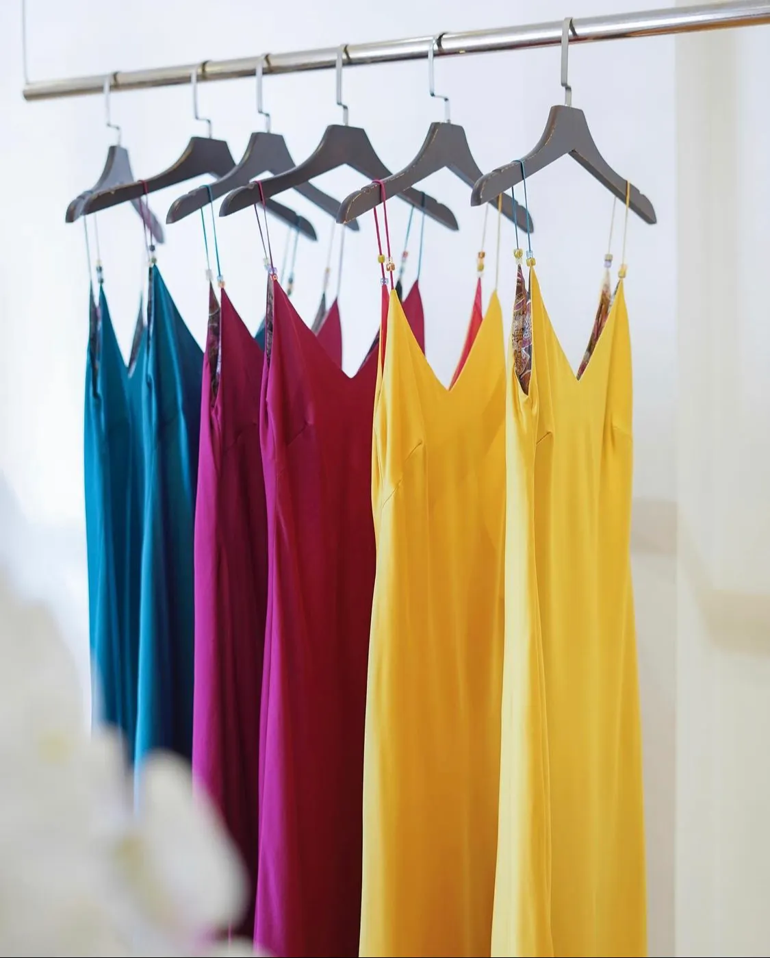 slip dress lụa nhiều màu