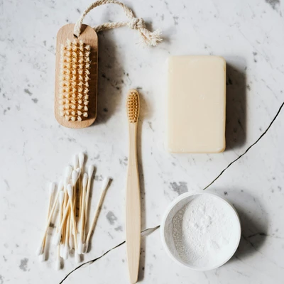 baking soda, bàn chải