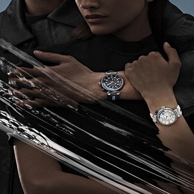 Louis Vuitton new Tambour Street Diver Watches on models