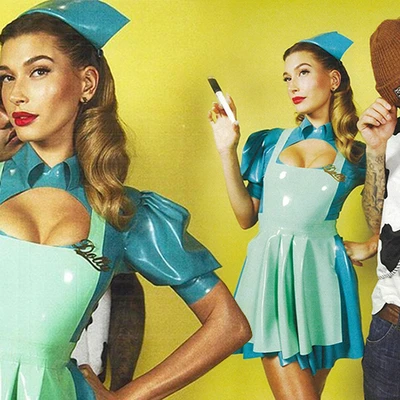 Hailey và Justin Bieber hóa trang Halloween