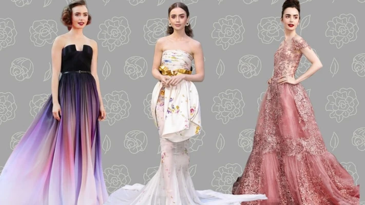 thời trang thảm đỏ của lily collins
