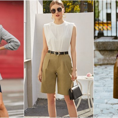 quan short bermuda mùa hè bản phối công sở ft800