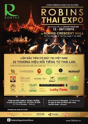 Hội chợ mua sắm Robins Thái Expo mang đến những mặt hàng chất lượng cho người tiêu dùnh