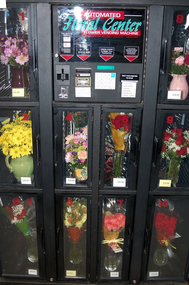van hoa nhat ban - vending machine flowers - elle viet nam